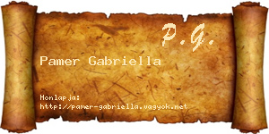 Pamer Gabriella névjegykártya